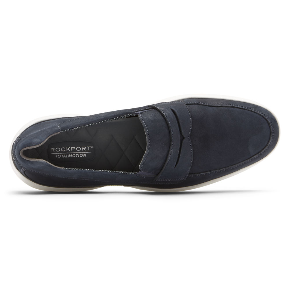 Mocassins Rockport Homem Azuis - Total Motion Advance Penny - 74613VUYC